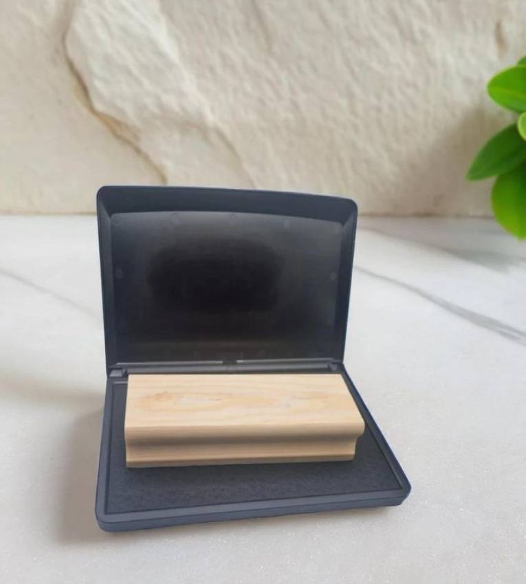 Colop micro3 Encrier noir (16x9 cm) plus tampon en bois 13x4cm permanent, Manuel